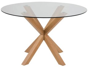 Stolik do jadalni ze szklanym blatem Actona Heaven, ⌀ 119 cm