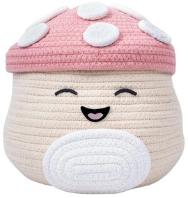 Beżowy tekstylny dziecięcy kosz na zabawki ø 23x22 cm Fizz Malcolm – SQUISHMALLOWS