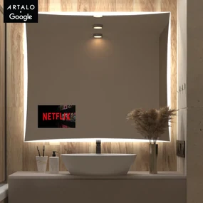 SMART LED lustro do łazienki z oświetleniem M5 + SmartScreen with Google Chromecast