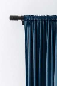 Zasłona zaciemniająca DREAM VELVET 140x250 cm, naftowy Zawieszanie: Metalowe pierścienie