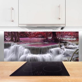 Szkło Ozdobne do Kuchni Wodospad W Ukrytym Lesie