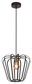 Czarna metalowa lampa wisząca ø 35 cm Jonas – Candellux Lighting