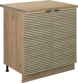 Szafki kuchenne panel dębowy 80x60x82 fame-line