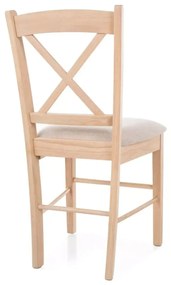 Krzesło drewniane CD-56 z poduszką naturalny dąb / beżowy SIGNAL