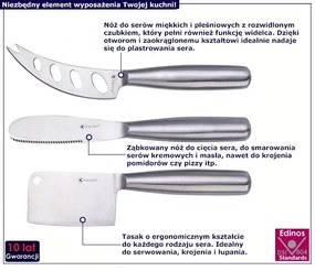Zestaw 3 noży do serów - Odefi 6X
