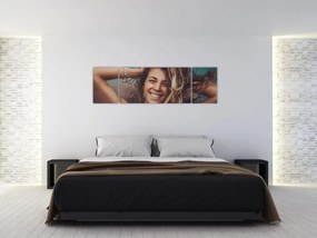 Obraz - Portret młodej kobiety (170x50 cm)