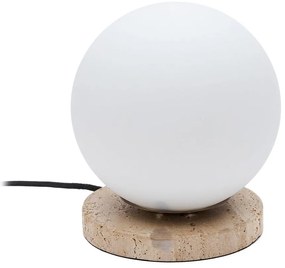 Biała lampa stołowa ze szklanym kloszem (wys. 22 cm) Malachi – Kave Home