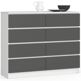 Komoda do salonu biała + grafit R0-L54