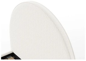 Białe tapicerowane łóżko dwuosobowe ze schowkiem i stelażem 140x200 cm Moon – Vipack