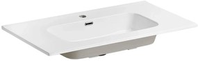 Biała ceramiczna umywalka meblowa - Zelma 90 cm