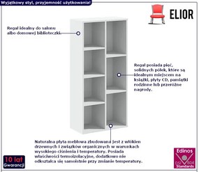 Stojący Regał Biały Na Książki Ebia