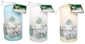 Świeczka świąteczna Chatka, biały