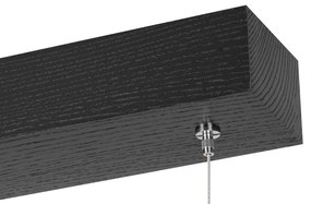 Czarna lampa wisząca LED 100 cm z drewna jesionowego L100KB-4K-SCHWARZ