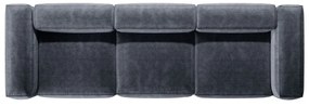 Szaroniebieska sztruksowa sofa 364 cm Bergano – Cosmopolitan Design