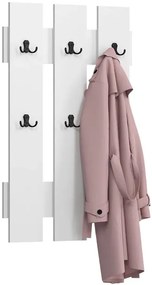 Biały minimalistyczny wieszak ścienny - Vatori 8X