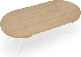 Okrągły rozkładany stół do jadalni Peroni dąb złoty / biały