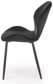 Krzesło tapicerowane K538 VELVET czarne HALMAR