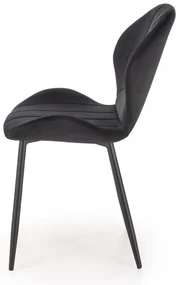 Krzesło tapicerowane K538 VELVET czarne HALMAR