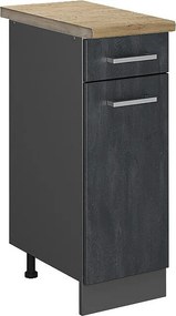 Szafka dolna do kuchni czarny beton 30x60x81.6 r-line
