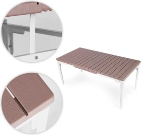 Stół ogrodowy Caprila rozkładany 180-240 cm, kolor biało-beżowy