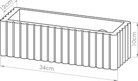 Beżowy podłużny kinkiet ścienny - M167-Kasena
