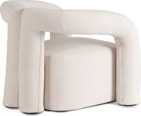 Kremowy fotel w stylu nowoczesnym F7-E05