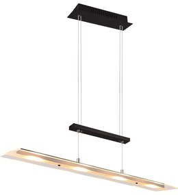 Czarna lampa wisząca LED ze szklanym kloszem Milos – Trio