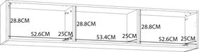 Szafka wisząca Poole 131, szerokość 165 cm, kolor biały