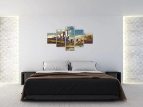 Obraz - Średniowieczny zamek (125x70 cm)
