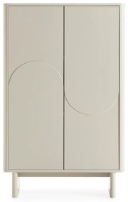 Kremowa szafka 80x130x40 cm Solei – MOME