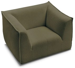 Zielony fotel z materiału bouclé Giorgia – Bobochic Paris