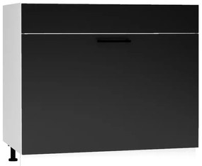 Szafka pod zlew 80 DENIS D80ZL S/1 czarna mat STOLKAR