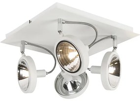 Designerski reflektor biały 4-światłowy regulowany - NoxDesignerski Oswietlenie wewnetrzne