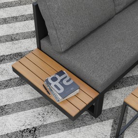 Outsunny Zestaw Mebli Ogrodowych 5-częściowy Szary | Aosom PL