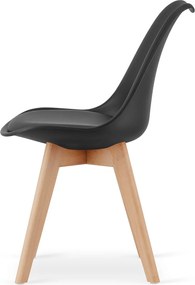 Zestaw jadalniany 1 + 4, stół MADO ARTISAN 80x80 + krzesła BALI MARK czarne