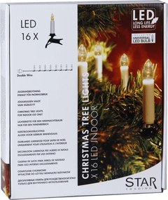 Efektowne lampki świąteczne 16 świec