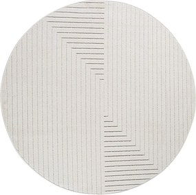 Dywan uniwersalny Nova 3D Geometria kremowy koło 80 cm x 80 cm