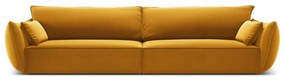 Musztardowa aksamitna sofa 248 cm Vanda – Mazzini Sofas