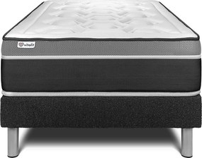 lózka z materacem VITAL CARE 120 x 200 cm Rama lózka Czarny