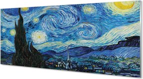 Szklany Panel Gwiaździsta Noc - Van Gogh
