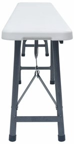 Zestaw białych ławek ogrodowych D6-C56