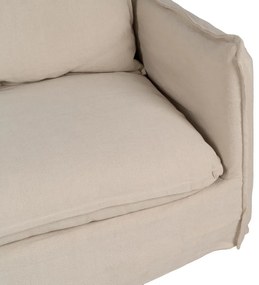 Kremowa lniana sofa 160 cm – Ixia