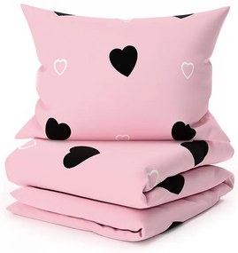 PrzytulneMieszkanie.pl PrzytulneMieszkanie.pl Pościel bawełniana CORAZON BLEND różowa Rozmiar pościeli: 2 szt 70 x 90 cm | 200 x 220 cm