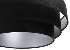 Czarno-srebrna potrójna lampa wisząca - S438-Len