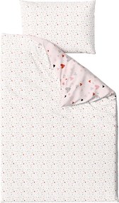 PrzytulneMieszkanie.pl PrzytulneMieszkanie.pl Pościel do łóżeczka krepowa Renforcé LOVITA różowa Rozmiar pościeli: 45 x 65 cm | 90 x 140 cm