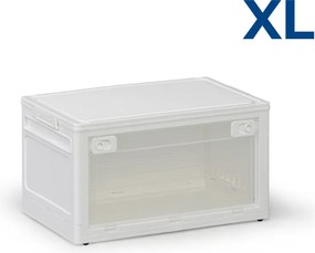 Duży składany regałowy pojemnik XL 62 l, 558x360x310 mm, biały