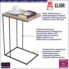 Druciany stolik pomocniczy dąb sonoma + czarny - Martix 5X