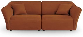 Ceglasta sofa z materiału bouclé 206 cm Tokyo – Cosmopolitan Design