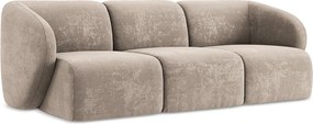 3-osobowa kanapa modułowa - z tkaniny szenilowej - ciemny beż - LANI