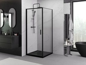 Mexen Exo kabina prysznicowa uchylna 95 x 95 cm, transparent, czarna - 817-095-095-70-00